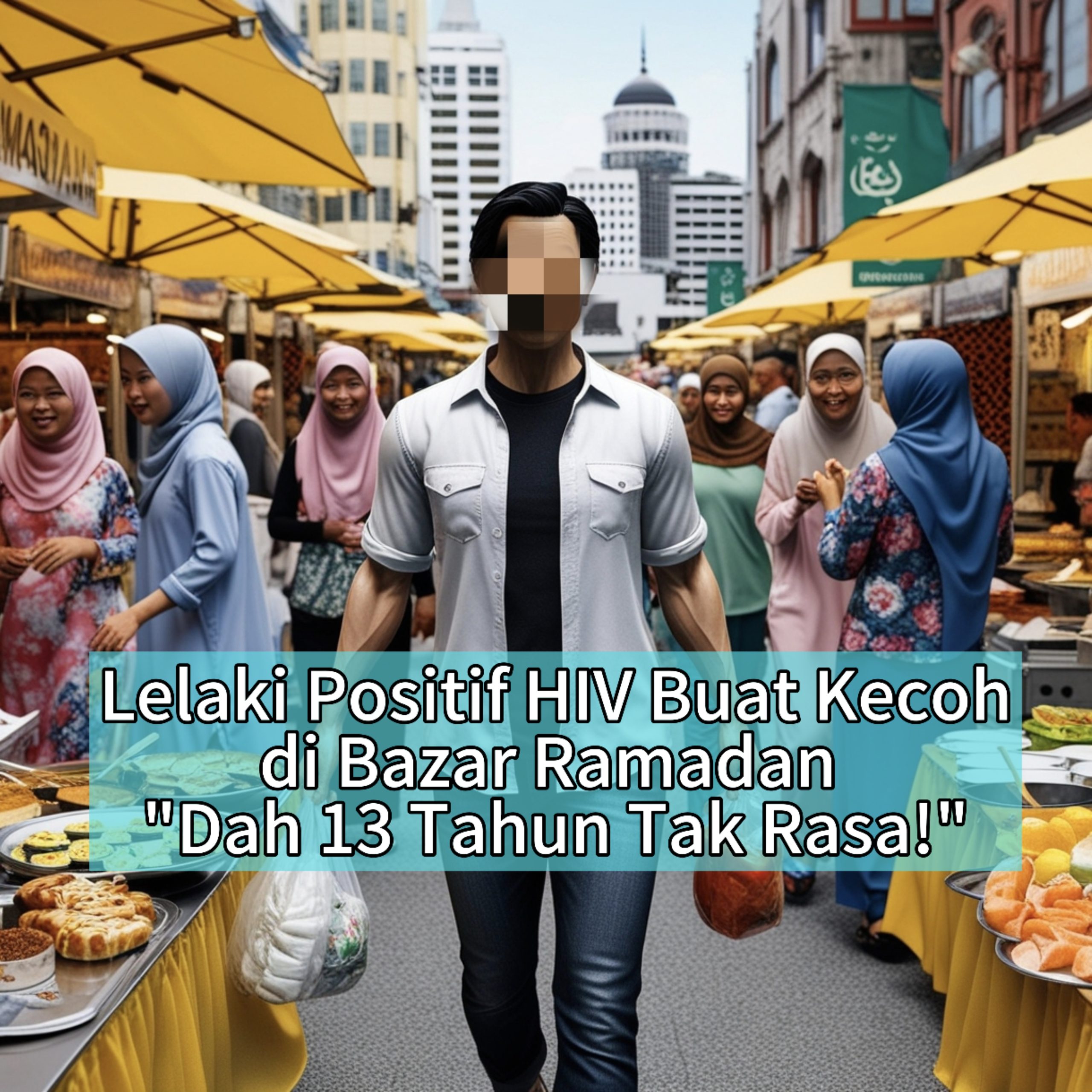 Lelaki Positif HlV Buat Kecoh di Bazar Ramadan – ‘Dah 13 Tahun Tak Rasa’