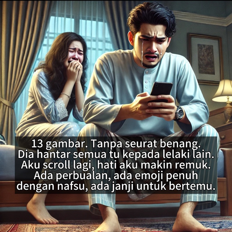 Isteri Hantar 13 Gambar Tak Berbaju Kepada Lelaki Lain, Semuanya Dia Baru Kenal