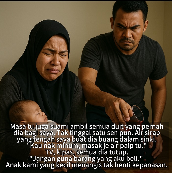 Suami Bengis, Haramkan Isteri Sentuh 1sen Duitnya, Sampai Air Sirap Pun Suami Buang