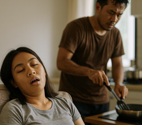 Aku Balik Kerja, Bini Masih Dalam Selimut. Rumah Macam Tongkang Pecah. Aku Dah Masak, Baru Dia Bangun