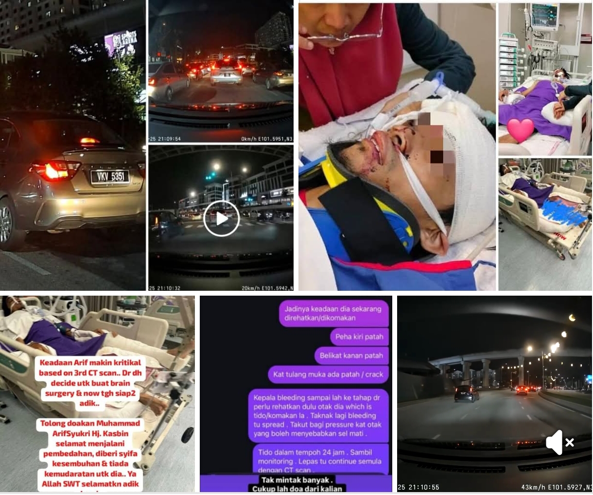 Terseret & Terkorban Impian: Muhammad Arif Kritikal Dirempuh Kereta Merah di USJ