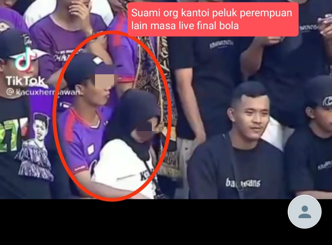 Isteri Terkedu Suami Kantoi Peluk Perempuan Lain Dalam Siaran Langsung Final Bola
