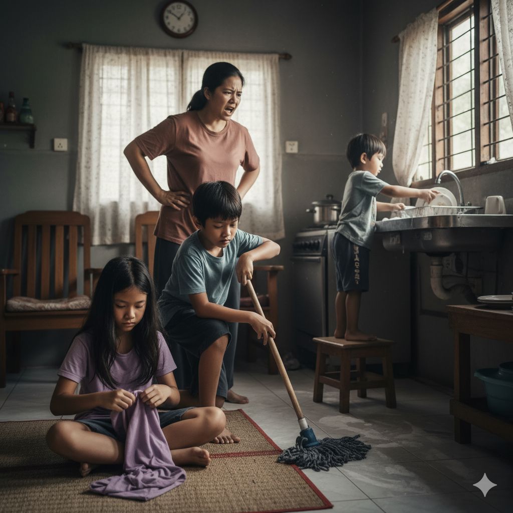 Silap Aku Tak Berkerja, Habis Anak-Anak Ayah Dia Yang Jaga