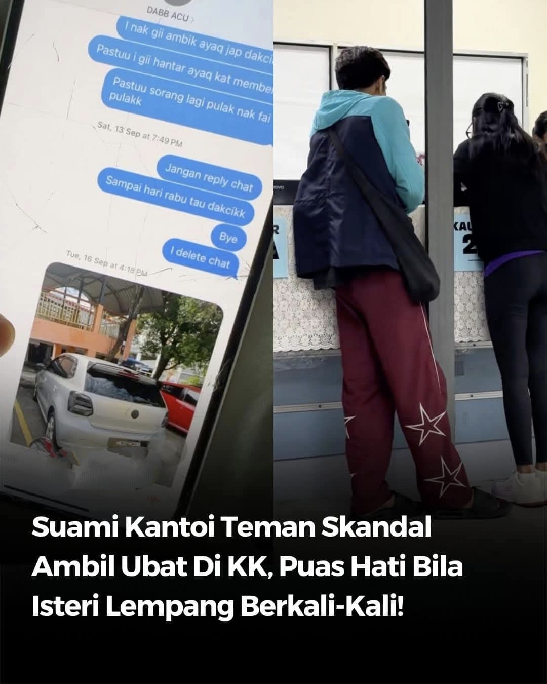 Lelaki Kantoi Teman Skandal Ambil Ubat di KK