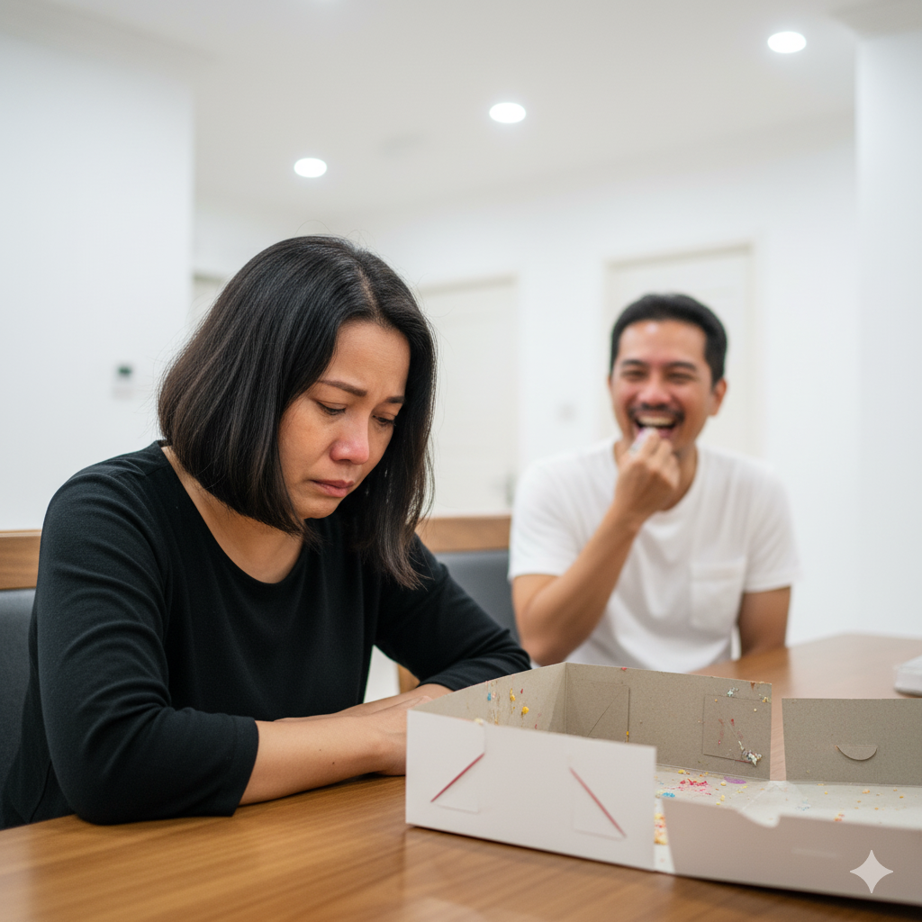 Aku Minta Cerai Sebab Suami Habiskan Kek Anniversary Kami