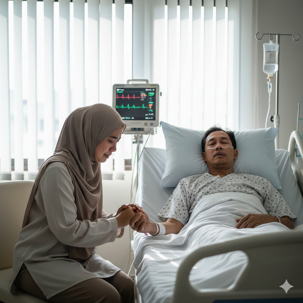 Aku Penat, Aku Marah Walaupun Aku Tahu Itu Saat Terakhir Bersama Suami