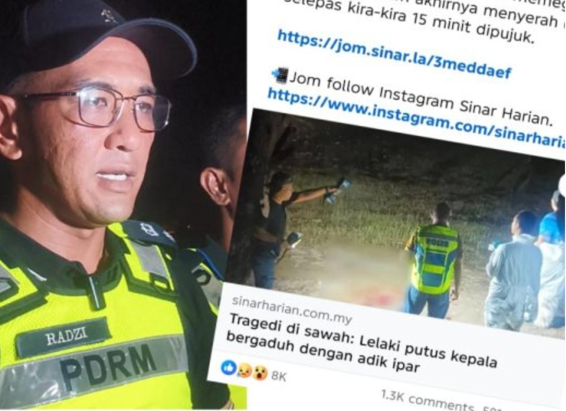Penggal Leher Abang Ipar, Suspek Telah Ditahan Reman